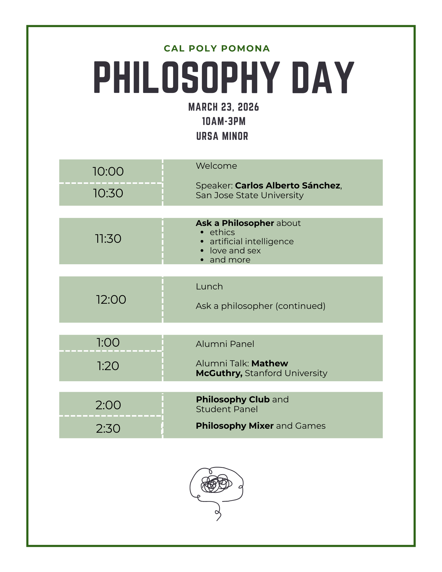 Flyer Philosophy Day Schedule 2026