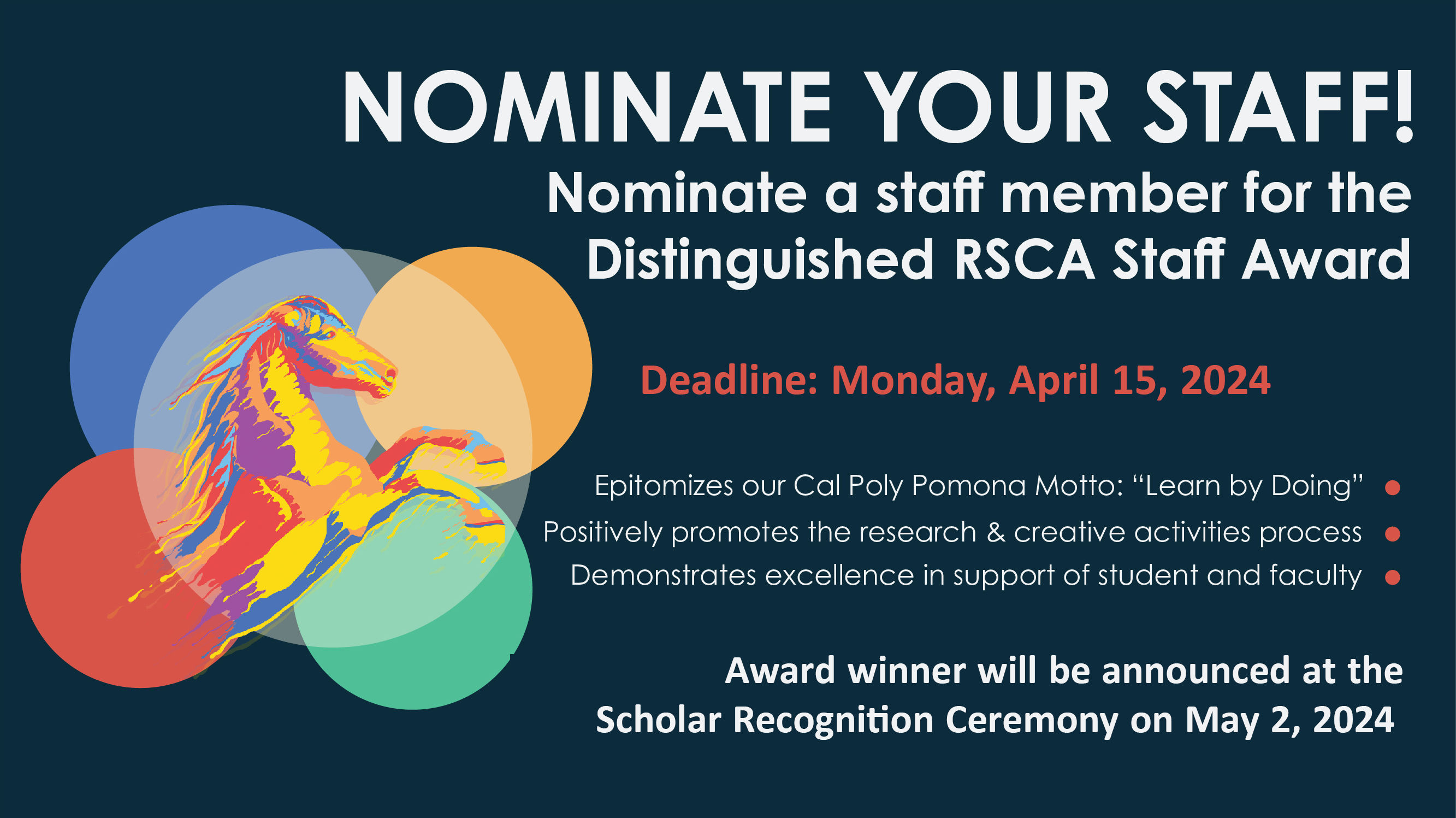 Nominate a staff member for the Distinguished RSCA Staff Award