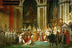 Consecration of the Emperor Napoleon I and Coronation of the Empress Josephine in the Cathedral of Notre-Dame de Paris on December 2, 1804 by Jacques-Louis David