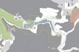 A watershed and community map by a landscape architecture student