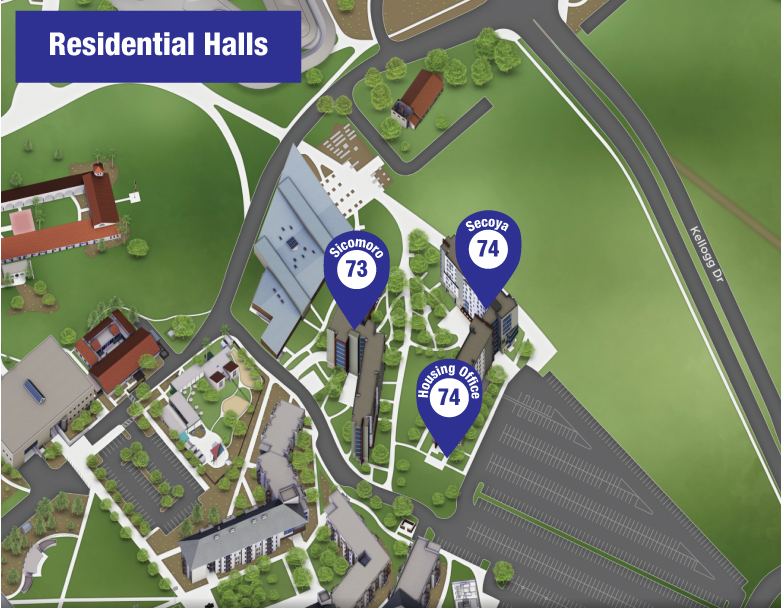 Location of the Residential Halls