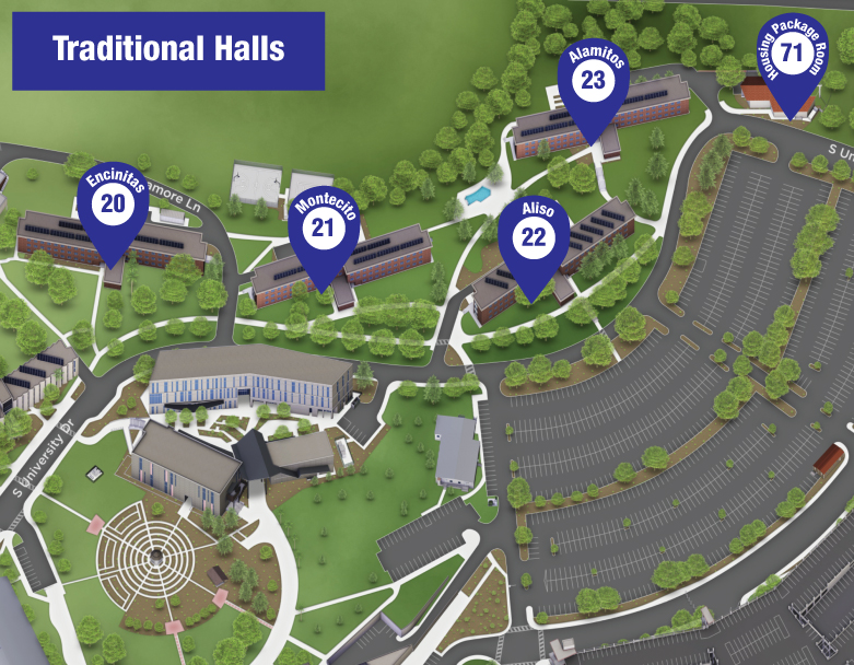 Location of the Traditional Halls