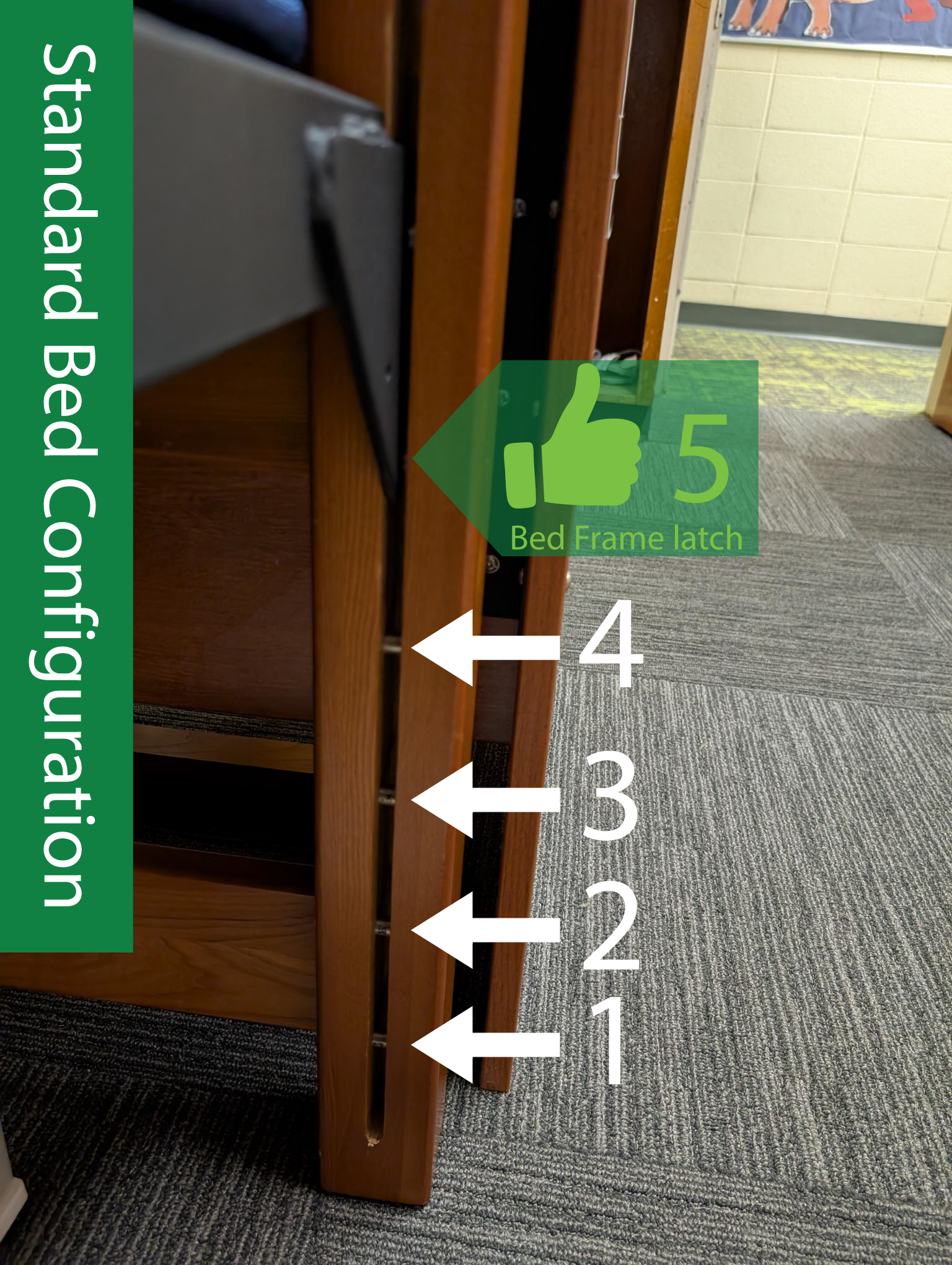 Bed Frame Standard Configuration - Trad Hall and Suites