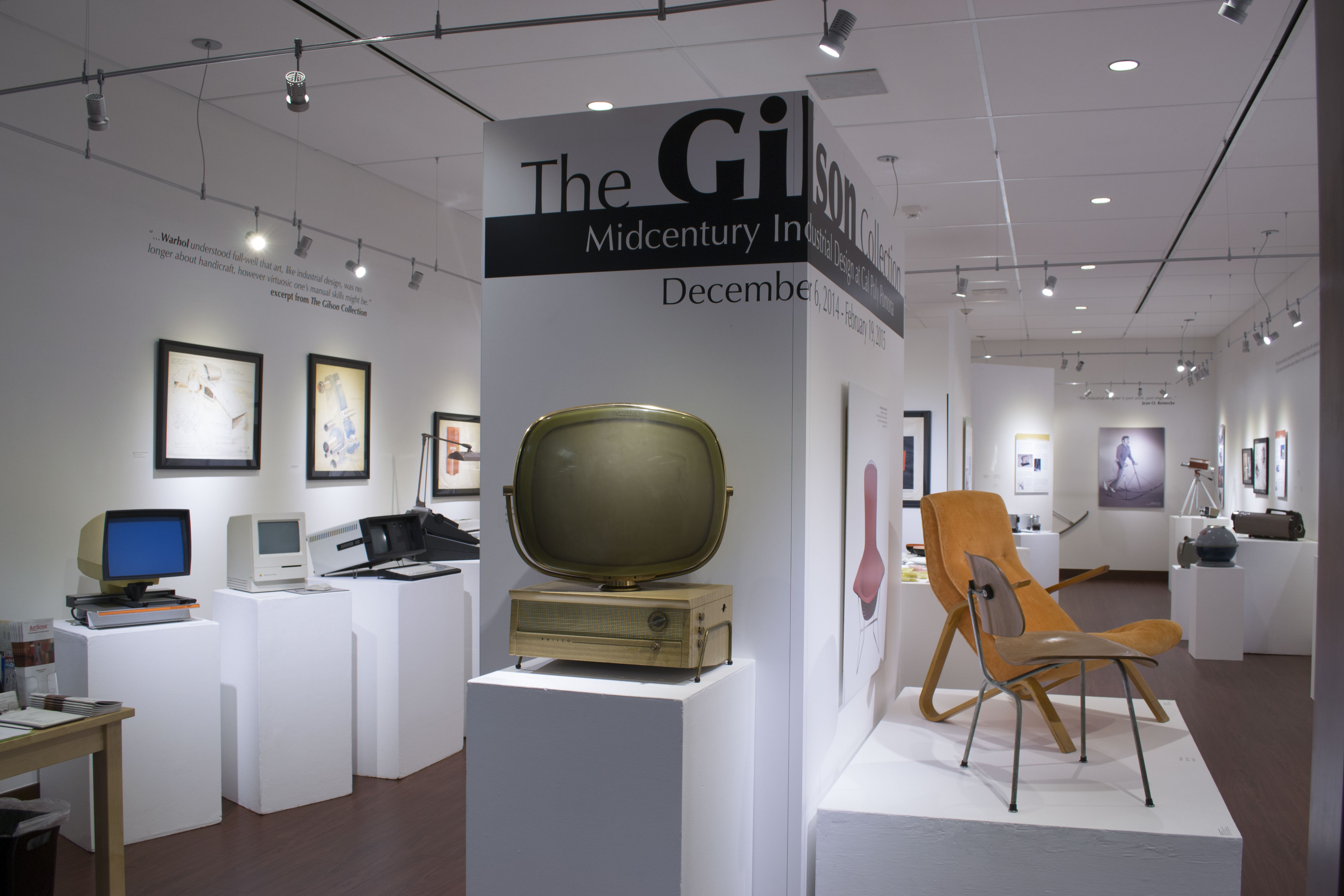 Installation View, Front of Gallery, The Gilson Collection: Midcentury Design at Cal Poly Pomona Exhibition, 2014.