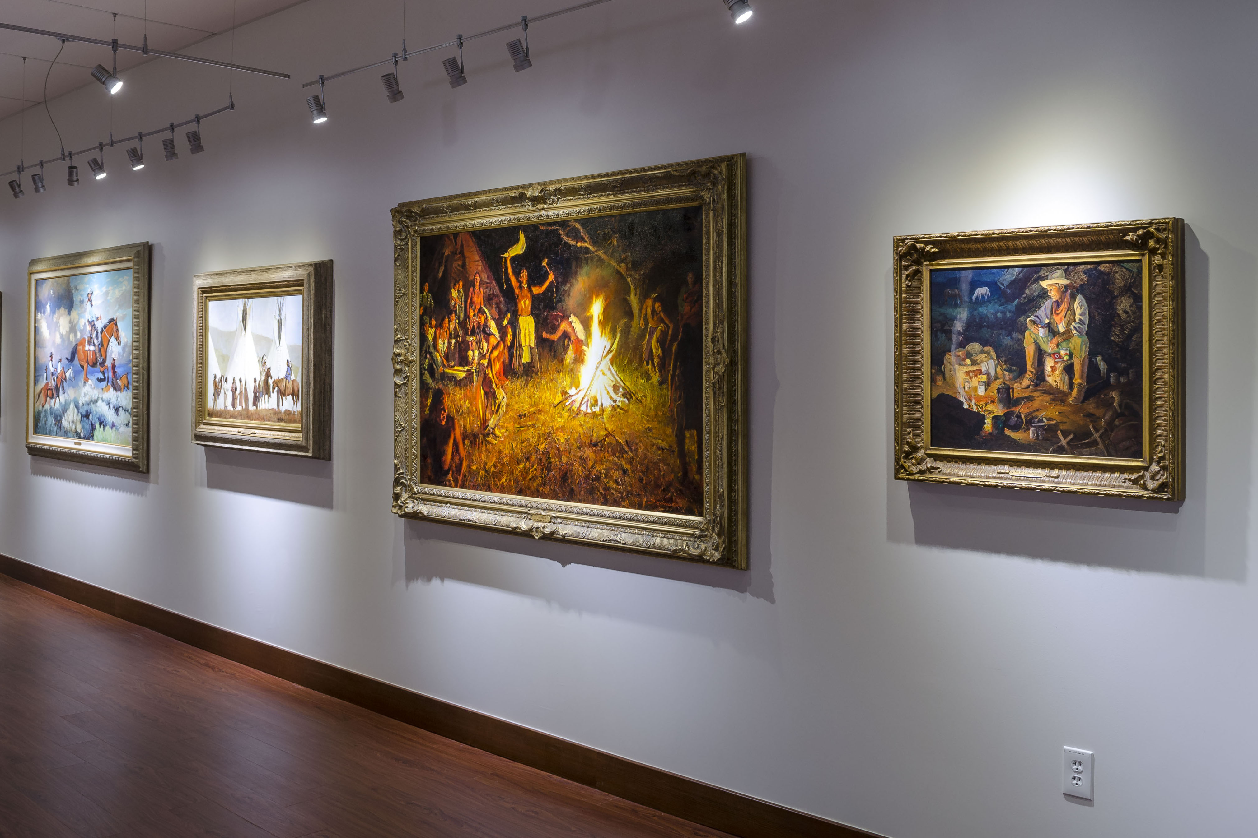 Installation View, Front of Gallery, Exhibition from the Don Huntley Western Art Collection, 2015.