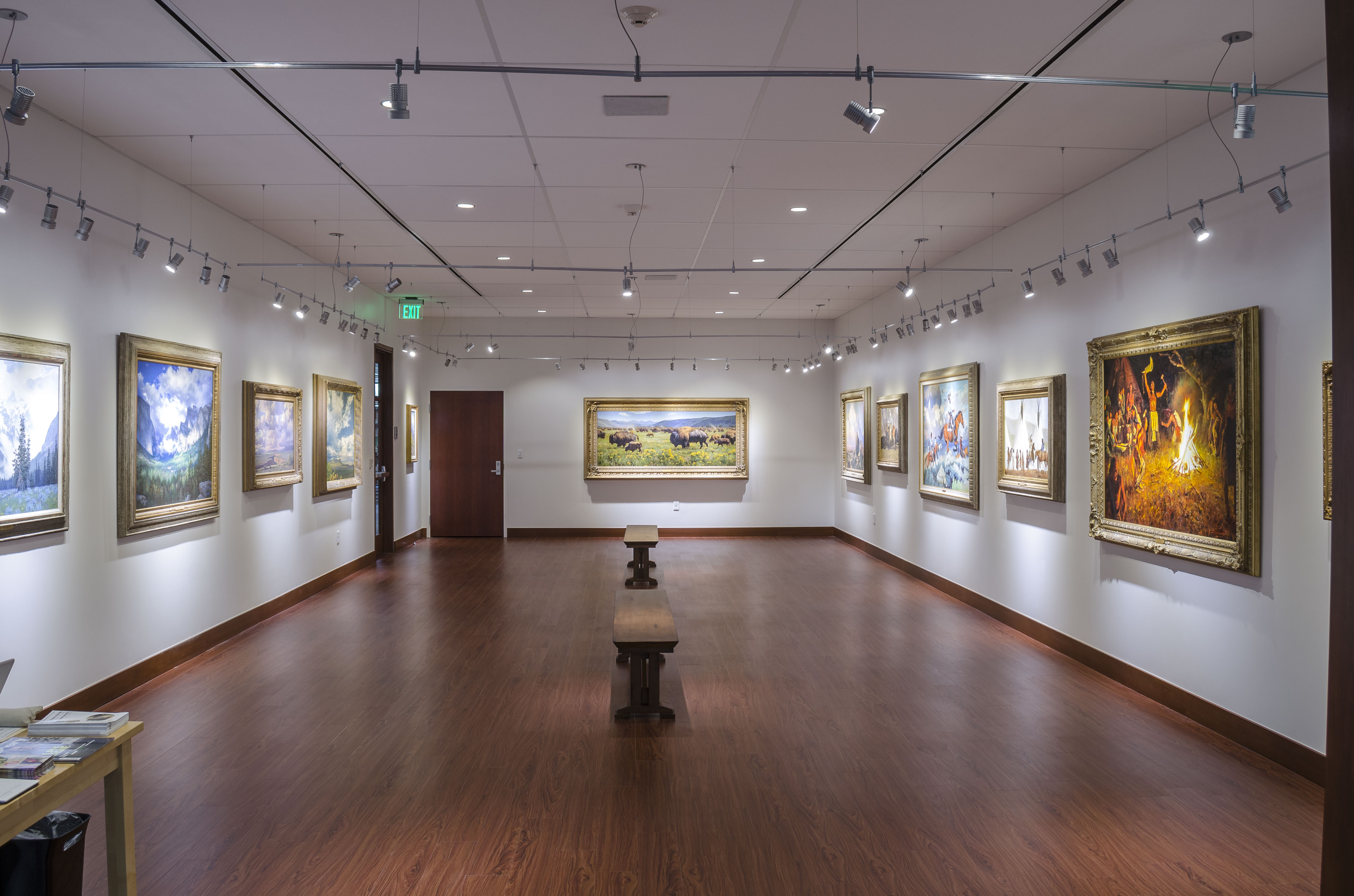 Installation View, Front of Gallery, Exhibition from the Don Huntley Western Art Collection, 2015.