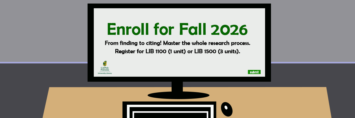 enroll for fall 2026 from finding to citing master the whole research process register for lib 1100 1 units lib 1500 3 units