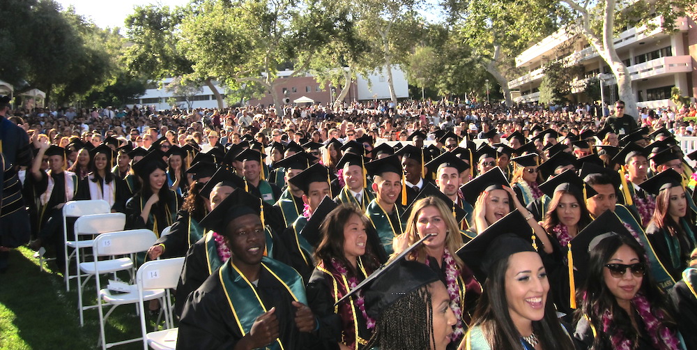 Masters graduates at Commencement Ceremony