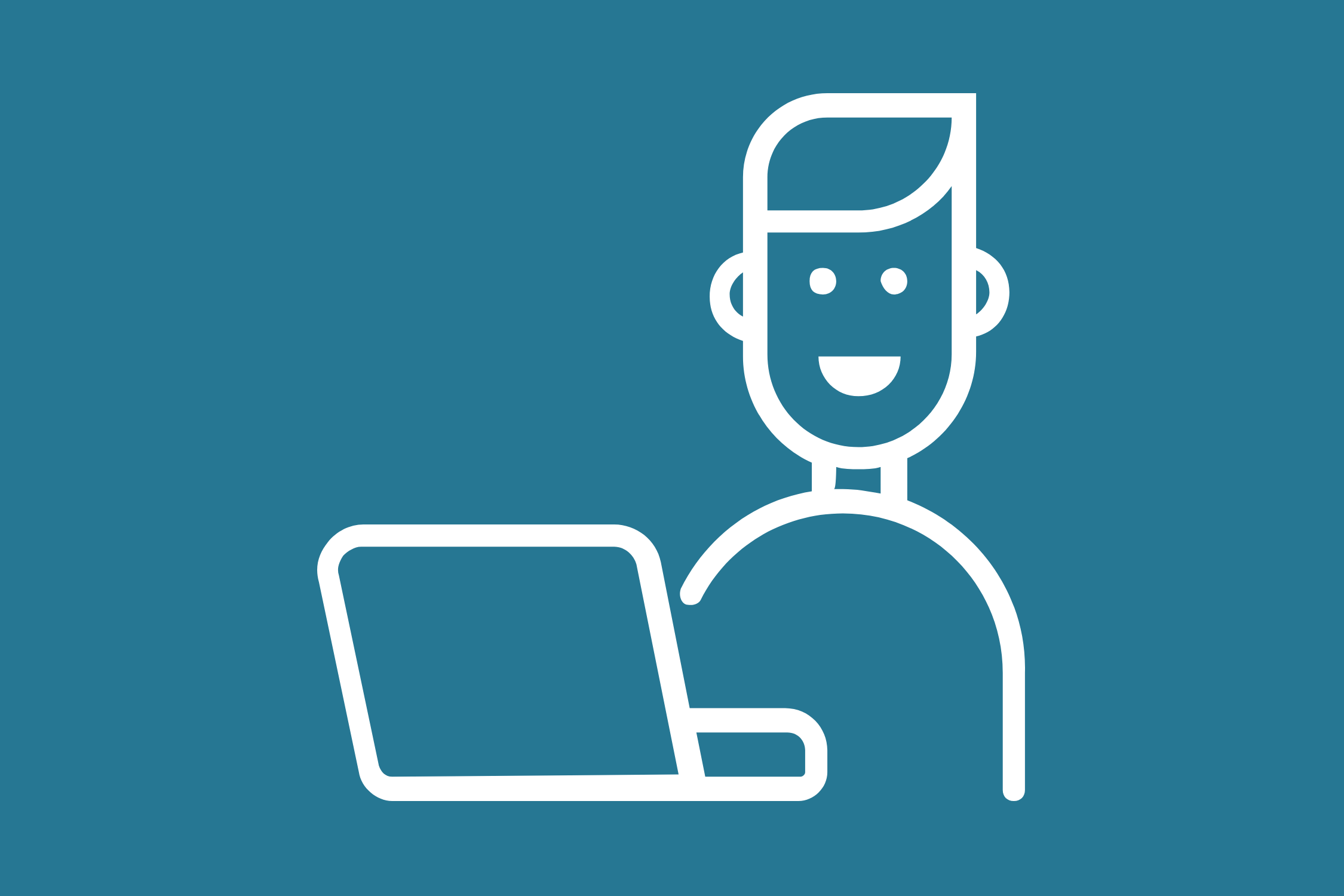 Icon of person at a computer