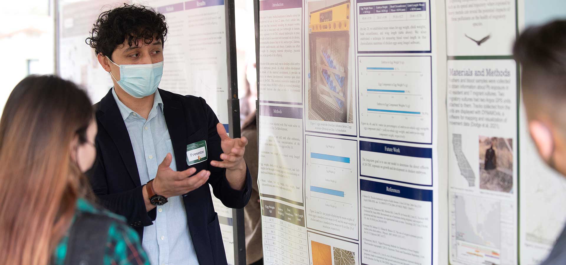 Kenneth Paredes at the Student Research poster session.