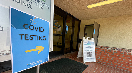 The COVID-19 Testing Site at the Student Health Center