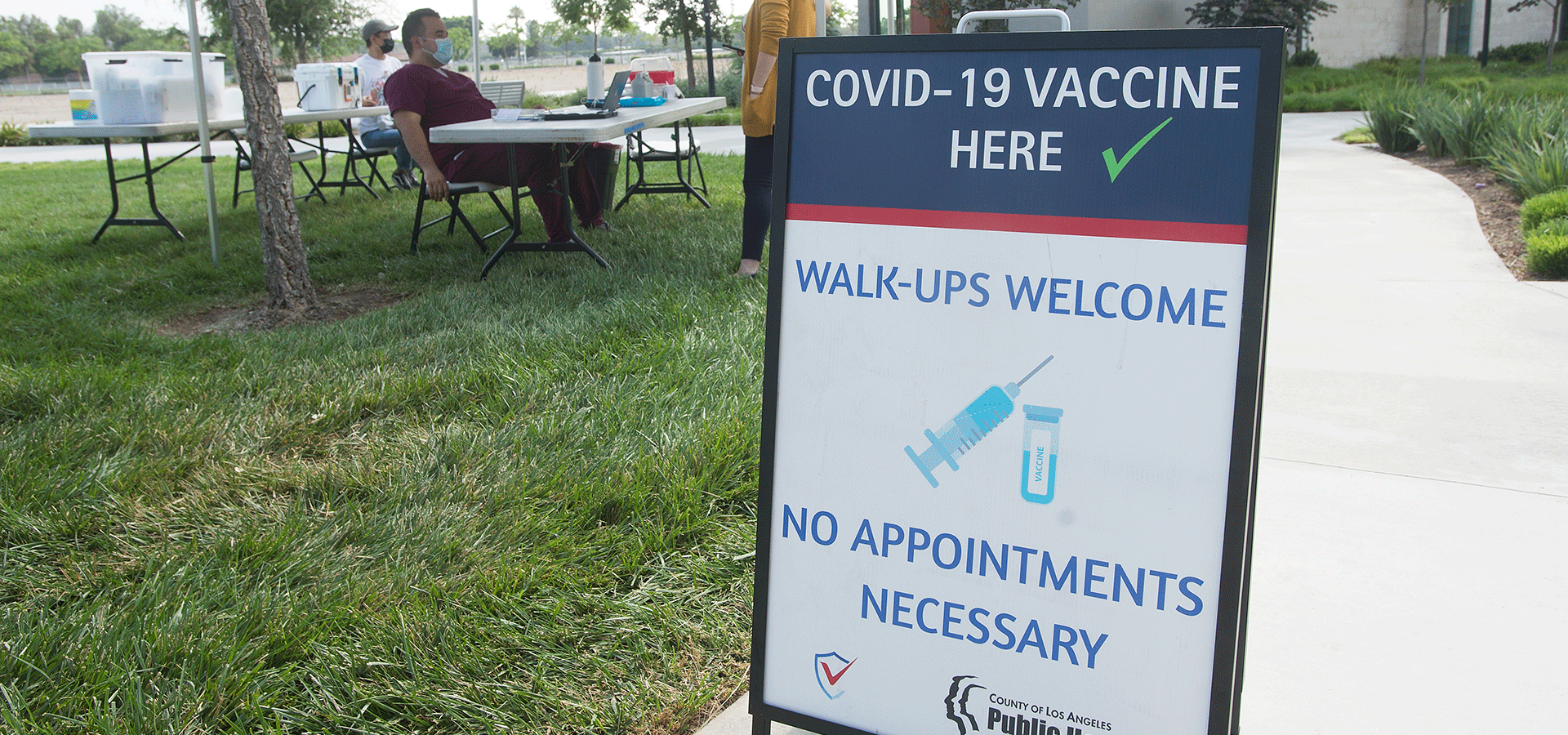 Outdoor vaccine clinic pop-up site at CPP.