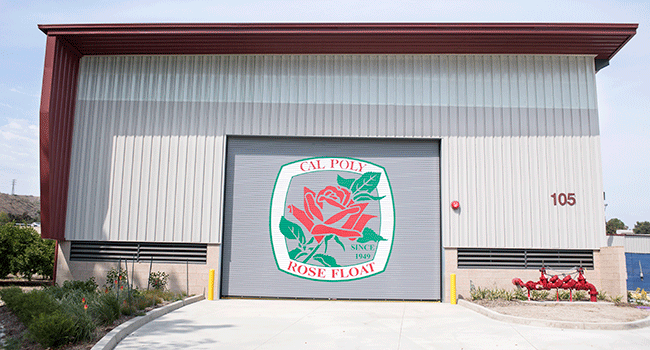 The entryway to the Rose Float Lab