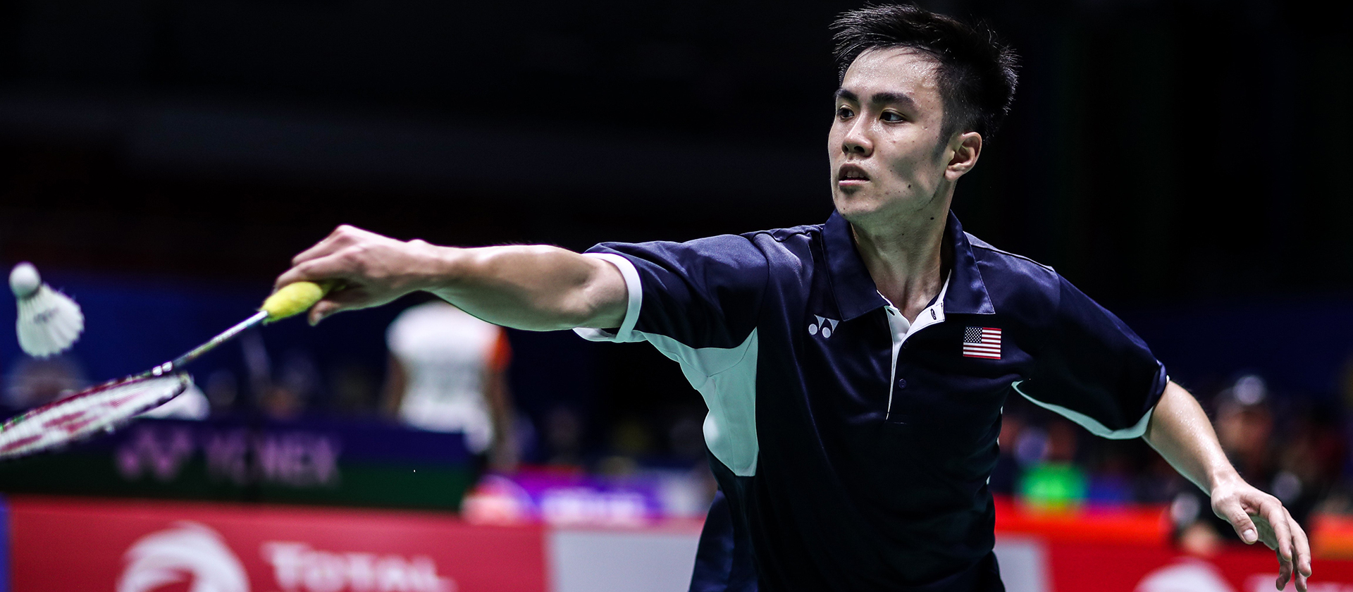 Timothy Lam playing badminton